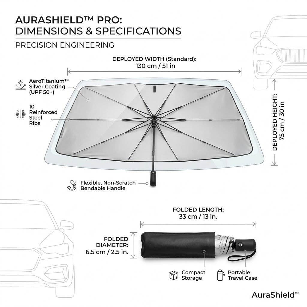 Renzavuli The Ultimate Titanium UV-Blocking Car Sunshade