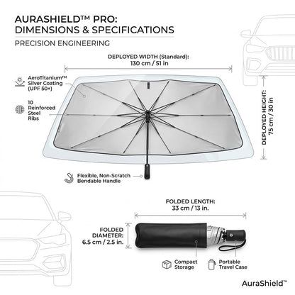 Renzavuli The Ultimate Titanium UV-Blocking Car Sunshade