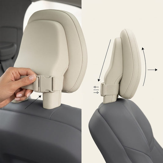 Renzavuli Aura Ergonomic Nappa Leather Car Headrest