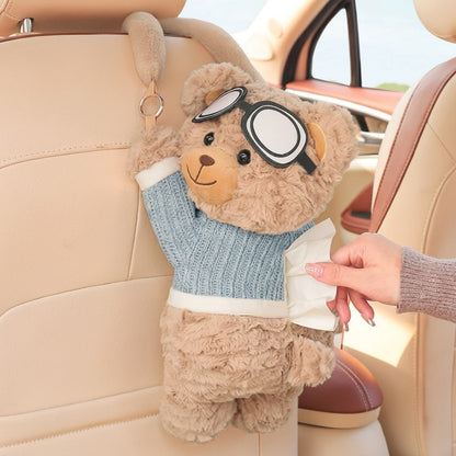 Renzavuli Bear Premium Plush Car Tissue Holder